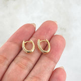 Candongas Doble Carril 2.55gr / 1.5cm / Oro 18K ©