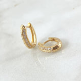 Candongas Doble Carril 2.55gr / 1.5cm / Oro 18K ©