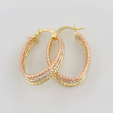 Candongas Amster 2.6 g / 3.5 cm Tres Oros 18K