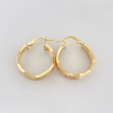 Candongas Aleja Zigzag 2.85 g / 3.5 cm Tres Oros 18K