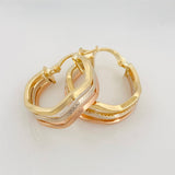 Candongas Aleja Zigzag 2.85 g / 3.5 cm Tres Oros 18K