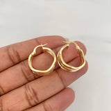 Candongas Aleja Zigzag 2.85 g / 3.5 cm Tres Oros 18K