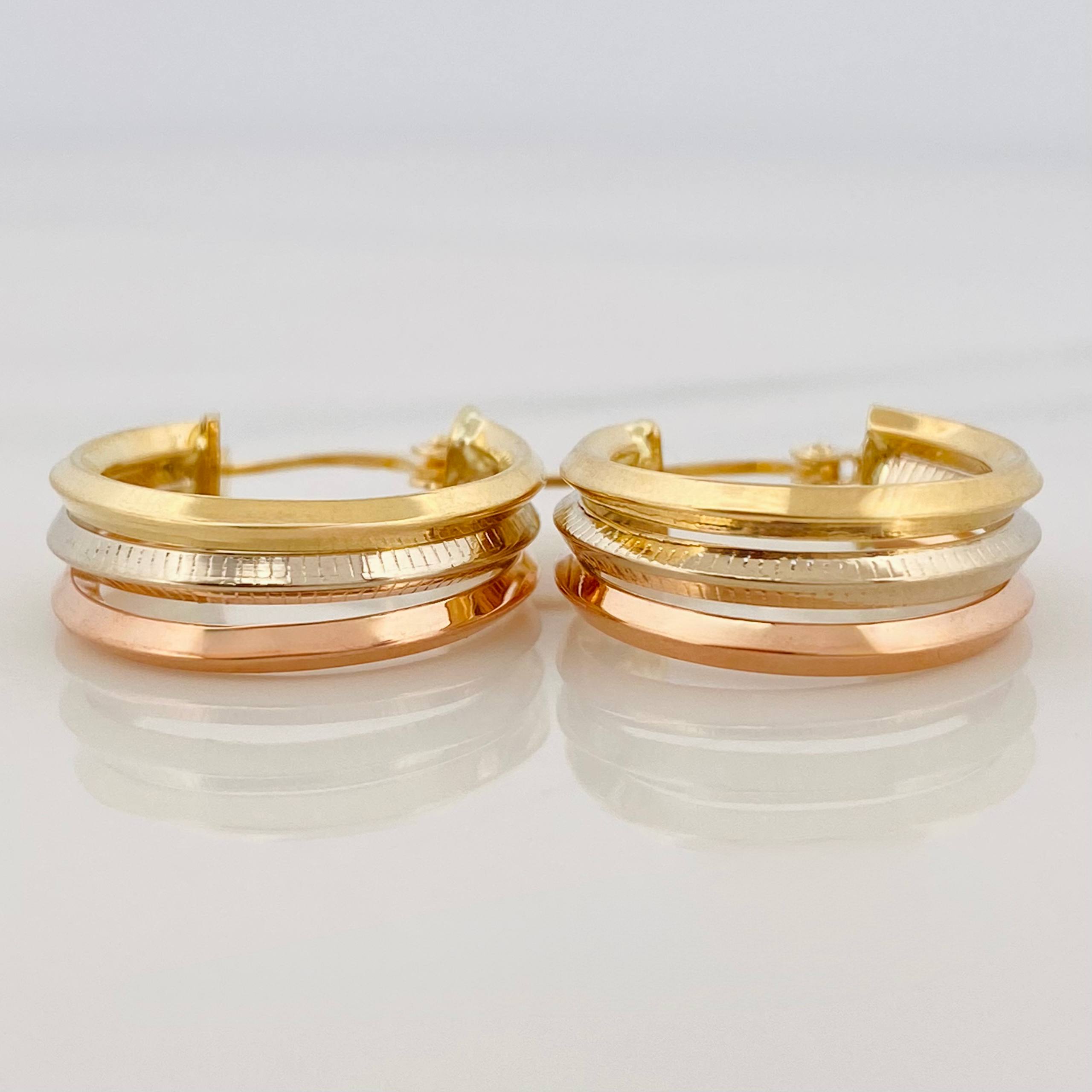 Candongas Aleja 2.85 g / 3.5 cm Tres Oros 18K