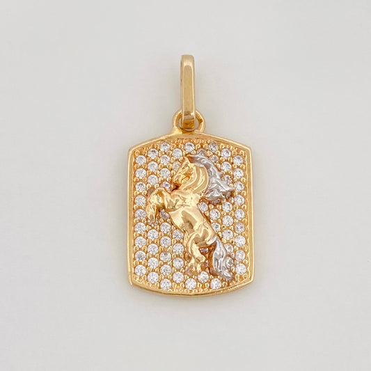 Dije Caballo 2.55 g / 2.3 cm Tres Oros 18K