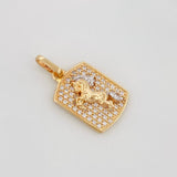 Dije Caballo 2.55 g / 2.3 cm Tres Oros 18K