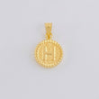 Dije Letra H Marco Bordeado 0.55g / 1.7cm Oro Amarillo 18K