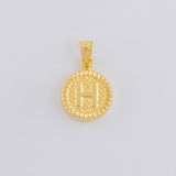 Dije Letra H Marco Bordeado 0.55g / 1.7cm Oro Amarillo 18K