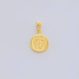 Dije Letra T Marco Bordeado 0.6g / 1.7cm Oro Amarillo 18K