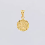 Dije Letra L Marco Bordeado 0.55g / 1.7cm Oro Amarillo 18K
