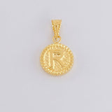 Dije Letra R Marco Bordeado 0.6g / 1.7cm Oro Amarillo 18K