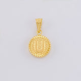 Dije Letra U Marco Bordeado 0.55g / 1.7cm Oro Amarillo 18K