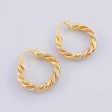 Candongas Mati 3.05g / 2.5cm Tres Oros 18K