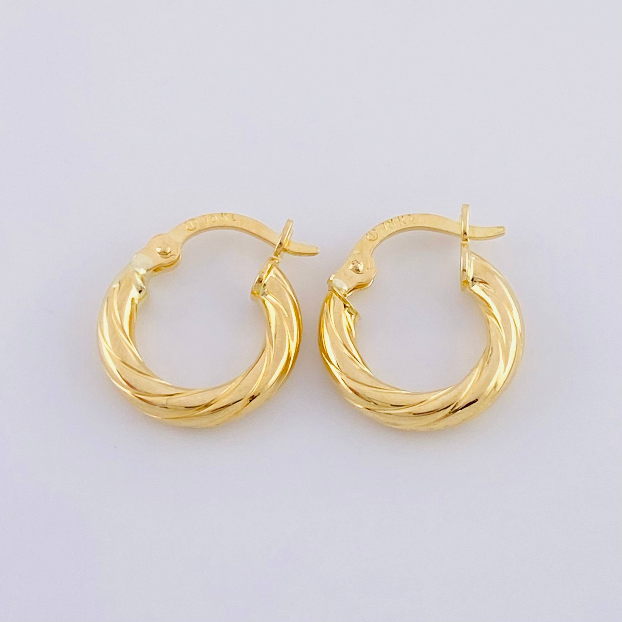 Candongas Mary 1.25g / 1.5cm Oro Amarillo 18K
