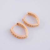 Candongas Carril en V 1.85g / 1.2cm Oro Rosa 18K