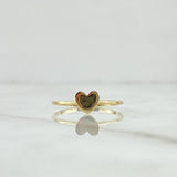 Anillo Corazón Liso 1gr / T7  / Oro Amarillo 18K