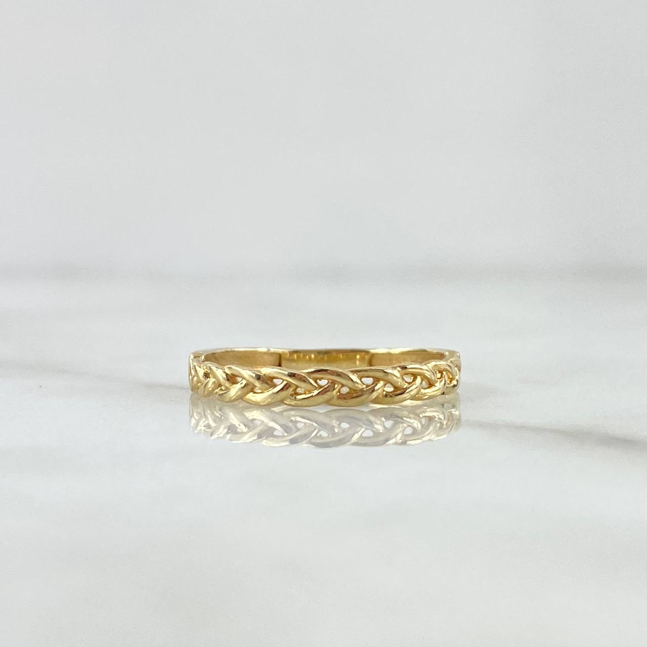Anillo Media Trenza 1.35gr / T6 1/2 / Oro Amarillo 18K
