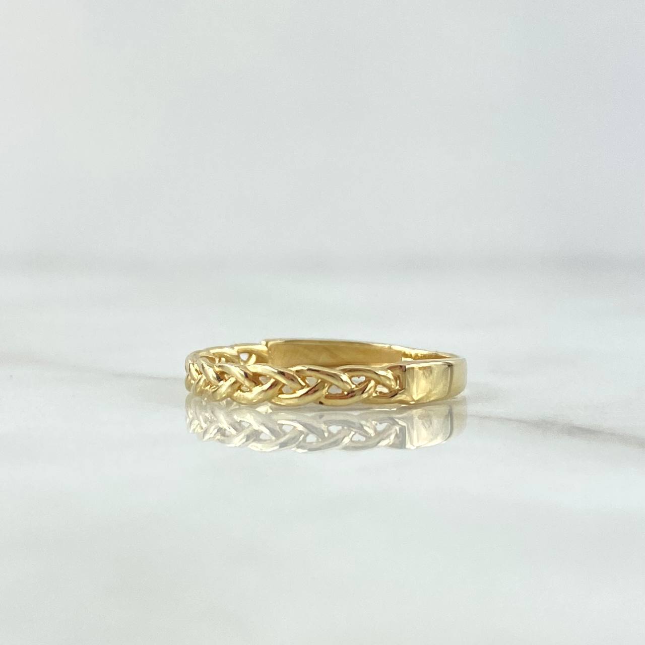 Anillo Media Trenza 1.35gr / T6 1/2 / Oro Amarillo 18K