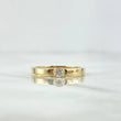 Anillo Solitario Recto 2.05gr / T6 1/2 / Circon Blanco Oro Amarillo 18K