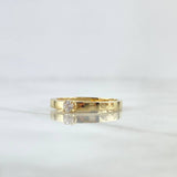 Anillo Solitario Recto 2.05gr / T6 1/2 / Circon Blanco Oro Amarillo 18K