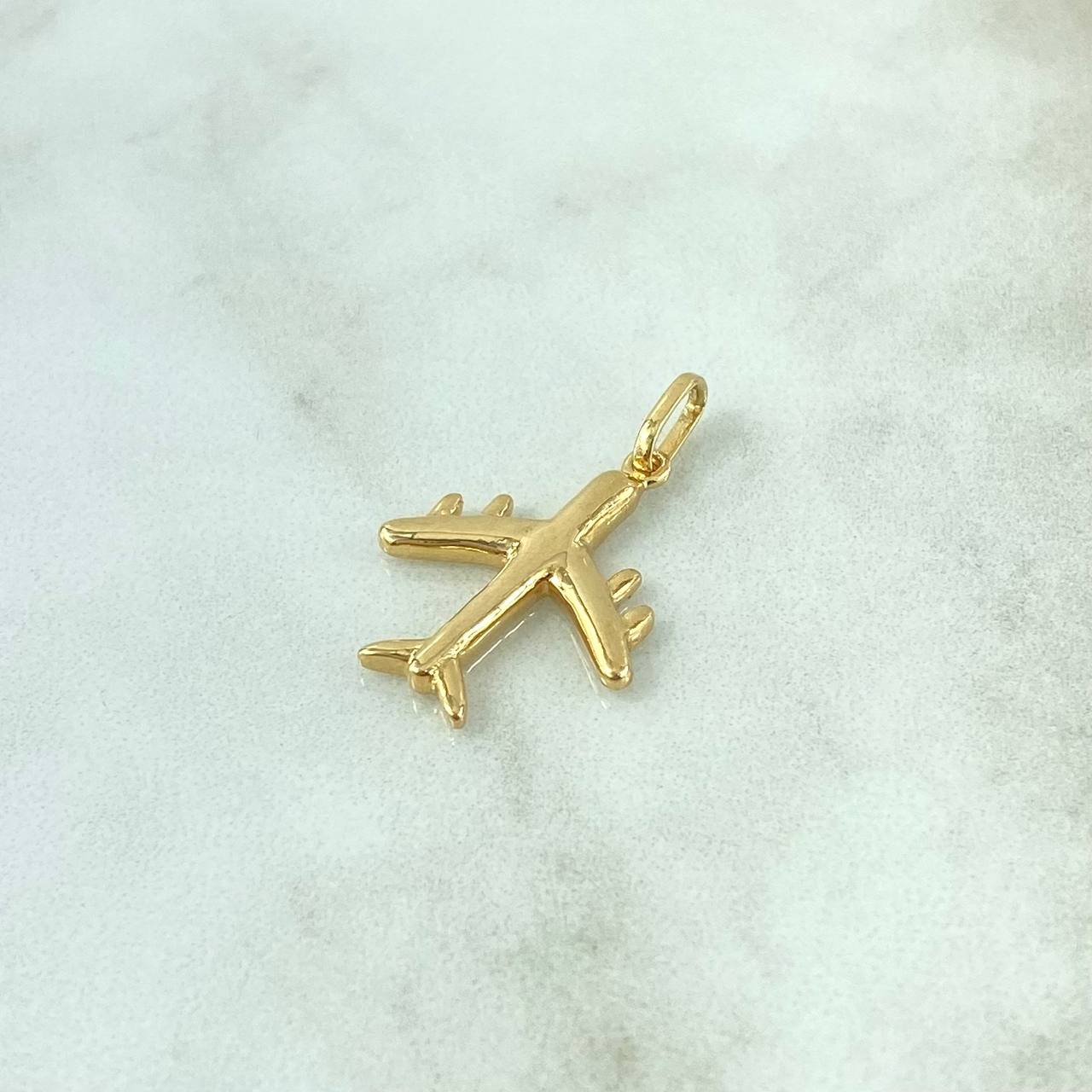 Dije Avión Liso 2.25gr / 2.7cm / Oro Amarillo 18K