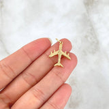 Dije Avión Liso 2.25gr / 2.7cm / Oro Amarillo 18K