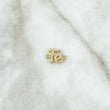 Herraje FE 0.8gr / 1.3cm / Circones Blancos Oro Amarillo 18K