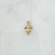 Herraje Avión Medio Basteado 0.9gr / 1.5cm / Circones Blancos Oro Amarillo 18K