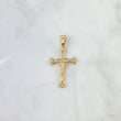 Dije Cruz de Liz Basteada 1.6gr / 4cm / Oro Amarillo 18K