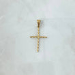 Dije Cruz Espiral 1.1gr / 3.7cm / Cargador Liso Oro Amarillo 18K