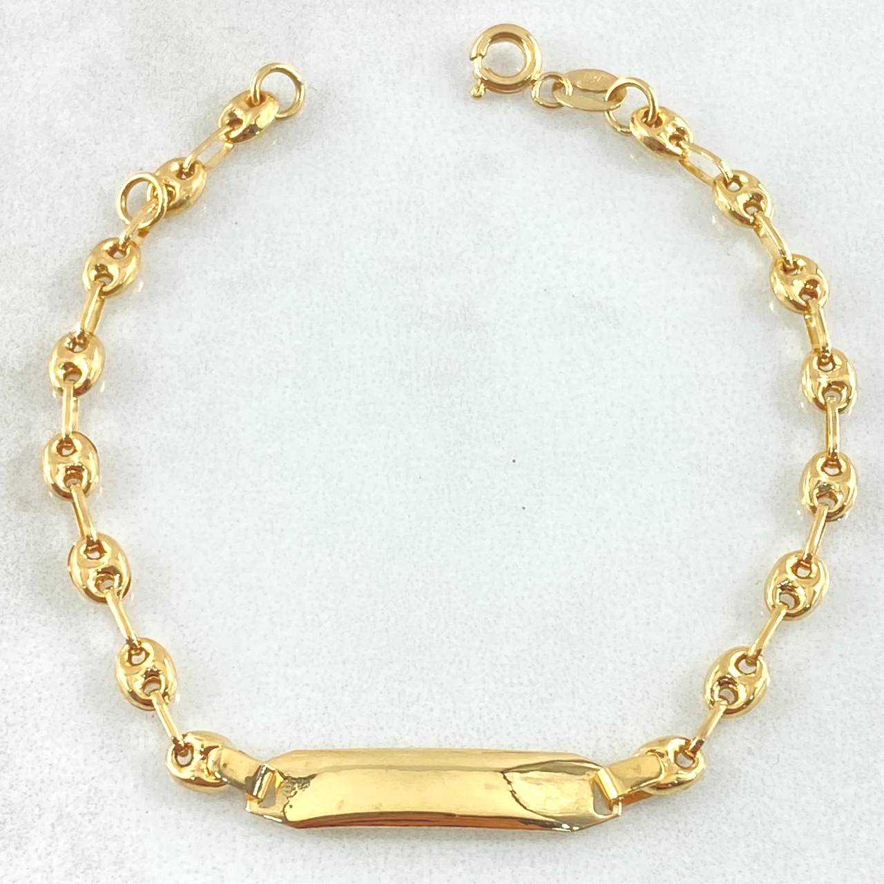 Pulso Bebé GC Placa Rectangular 1.95gr / 13.5cm-15cm / Oro Amarillo 18K ©
