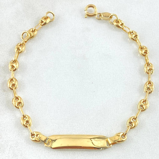 Pulso Bebé GC Placa Rectangular 1.95gr / 13.5cm-15cm / Oro Amarillo 18K ©