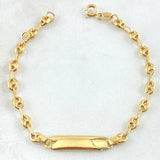 Pulso Bebé GC Placa Rectangular 2gr / 13.5cm-15cm / Oro Amarillo 18K ©