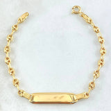 Pulso Bebé GC Placa Rectangular 2.6gr / 14cm / Oro Amarillo 18K
