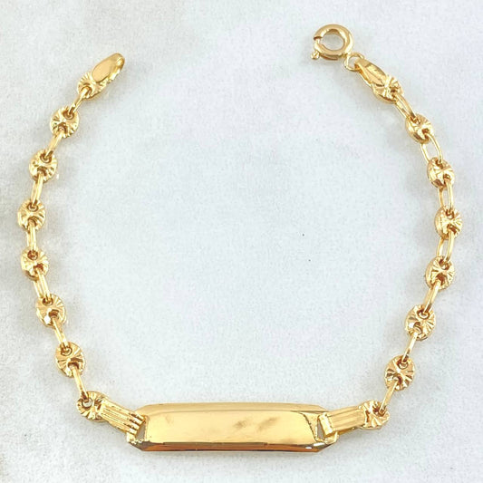Pulso Bebé GC Placa Rectangular 2.6gr / 14cm / Oro Amarillo 18K ©