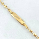 Pulso Bebé GC Placa Rectangular 2.6gr / 14cm / Oro Amarillo 18K