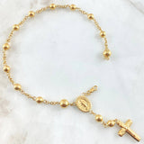 Tobillera Denario Virgen Milagrosa 5.6gr / 23.5cm / Oro Amarillo 18K ©