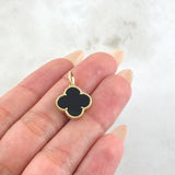 Dije Trebol Negro 1.9gr / 2.2cm / Oro Amarillo Nac.Esp. 18K