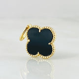 Dije Trebol Negro 1.9gr / 2.2cm / Oro Amarillo Nac.Esp. 18K
