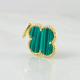 Dije Trebol Verde 1.8gr / 2.2cm / Oro Amarillo Nac.Esp. 18K ©
