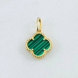 Dije Trebol Verde 1.6gr / 2cm / Oro Amarillo Nac.Esp. 18K