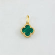 Dije Trebol Verde 1.3gr / 1.8cm / Oro Amarillo Nac.Esp. 18K