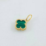 Dije Trebol Verde 1.3gr / 1.7cm / Oro Amarillo Nac.Esp. 18K ©