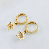 Candongas Estrella 2.45gr / 2.5cm / Oro Amarillo 18K ©