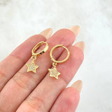 Candongas Estrella 2.45gr / 2.5cm / Oro Amarillo 18K ©