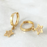 Candongas Estrella 2.45gr / 2.5cm / Oro Amarillo 18K ©