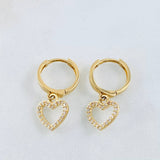 Candongas Corazon 2.75gr / 2.5cm / Oro Amarillo 18K ©