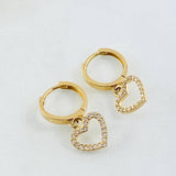 Candongas Corazon 2.8gr / 2.5cm / Oro Amarillo 18K ©