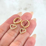 Candongas Corazon 2.75gr / 2.5cm / Oro Amarillo 18K ©
