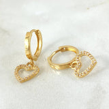 Candongas Corazon 2.75gr / 2.5cm / Oro Amarillo 18K ©