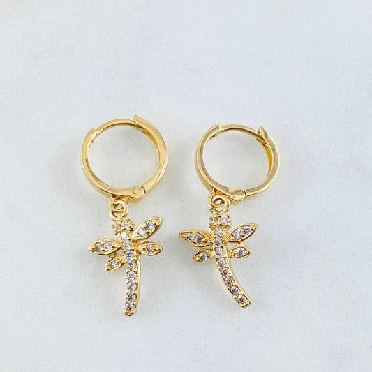 Candongas Libelula 3.6gr / 3cm / Oro Amarillo 18K ©